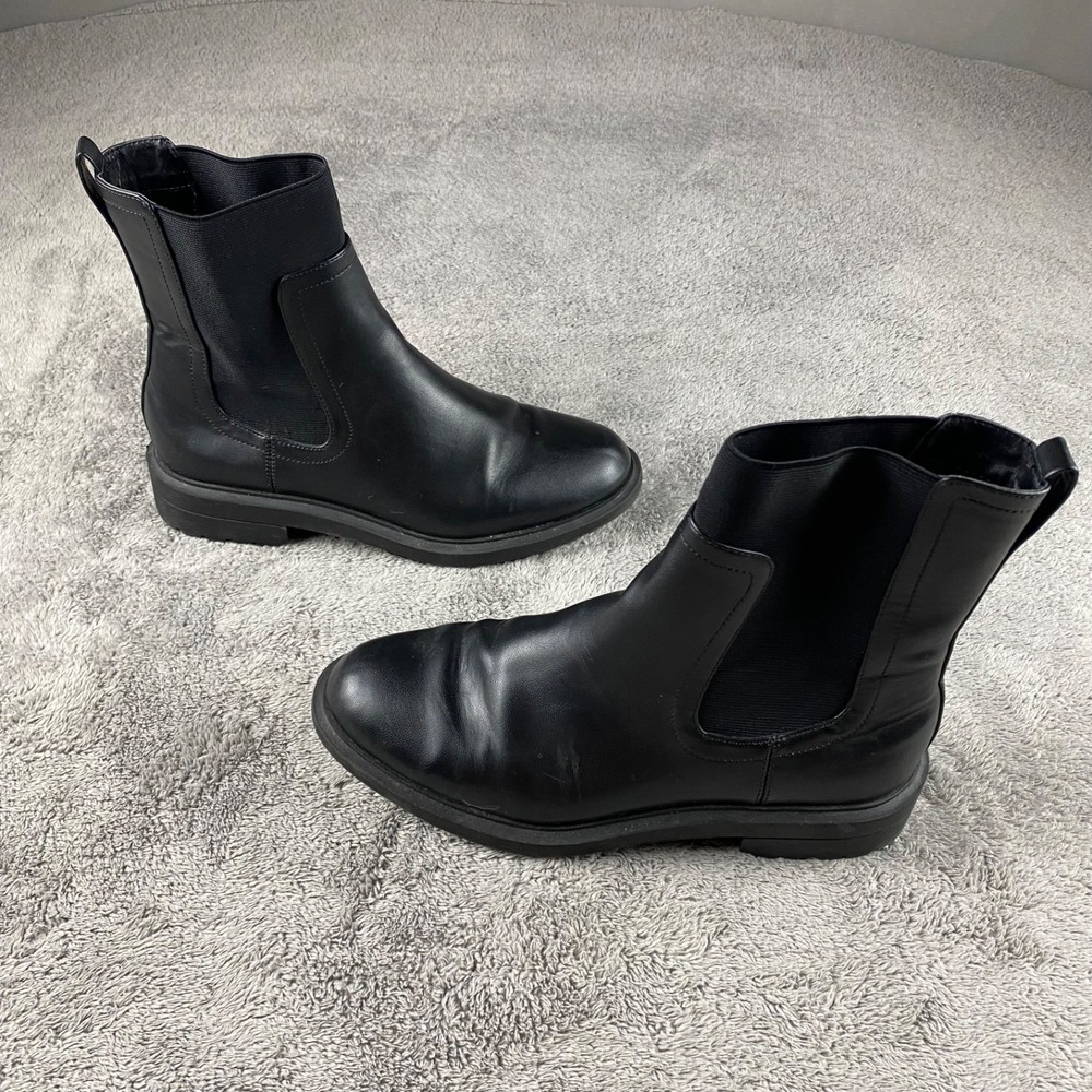 Alfani Step Flex Faux Leather Booties Shoes 8 M Black